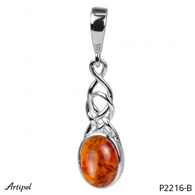 Pendant P2216-B with real Amber