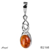 Pendant P2216-B with real Amber