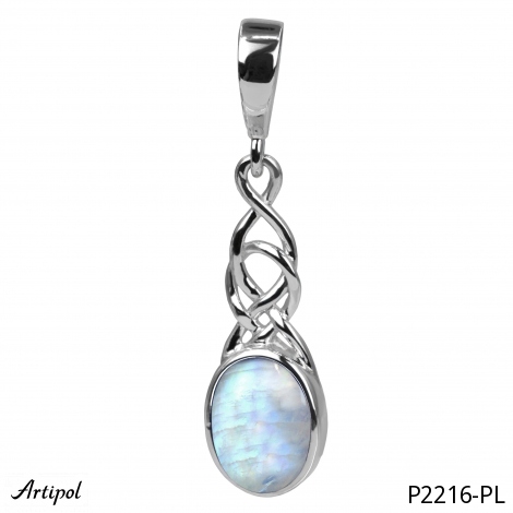 Pendant P2216-PL with real Moonstone