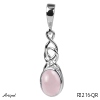 Pendant P2216-QR with real Rose quartz