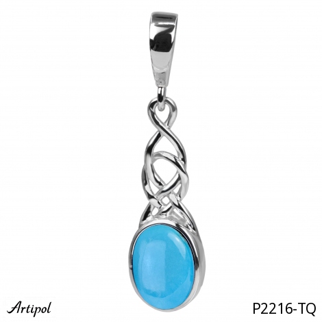 Pendentif P2216-TQ en Turquoise véritable