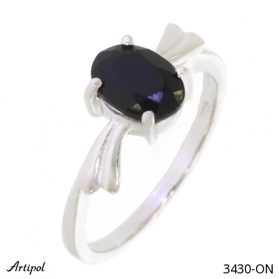 Bague 3430-ON en Onyx noir véritable