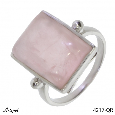 Ring 4217-QR with real Rose Quartz