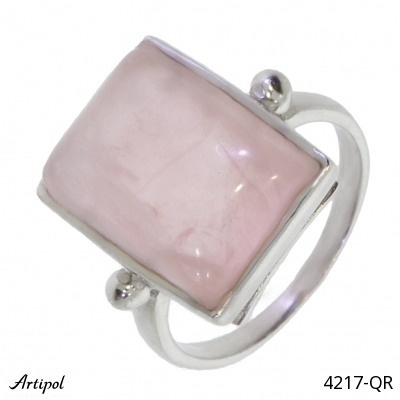 Ring 4217-QR with real Rose quartz