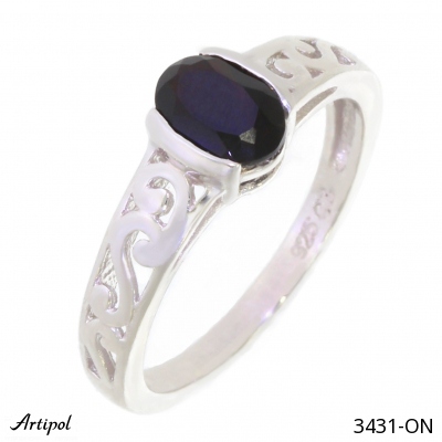 Bague 3431-ON en Onyx noir véritable