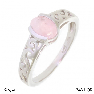 Ring 3431-QR with real Rose quartz