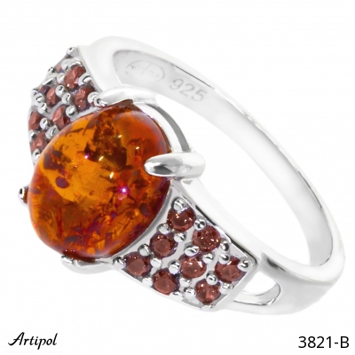 Ring 3821-B with real Amber