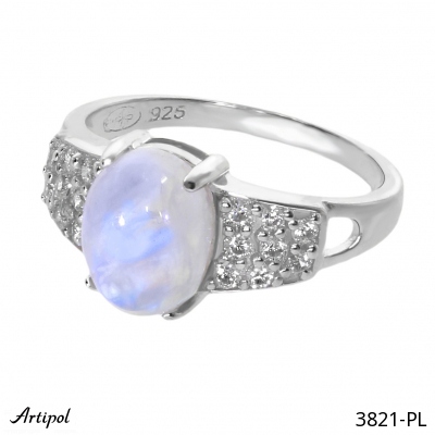 Ring 3821-PL with real Moonstone