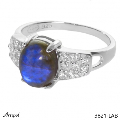 Ring 3821-LAB with real Labradorite