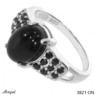 Ring 3821-ON with real Black onyx