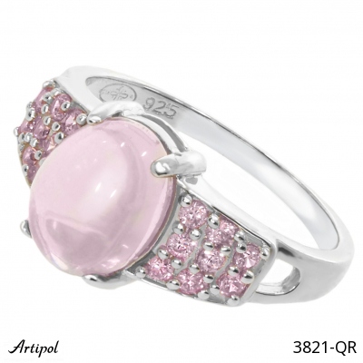 Ring 3821-QR with real Rose Quartz