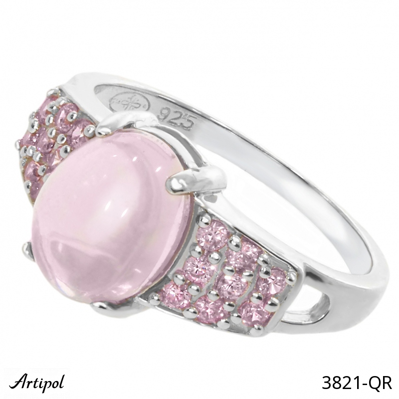 Bague 3821-QR en Quartz rose véritable