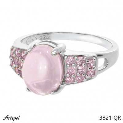 Ring 3821-QR with real Rose quartz