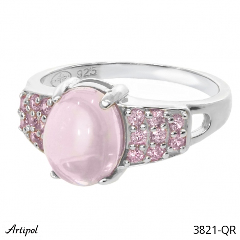 Bague 3821-QR en Quartz rose véritable