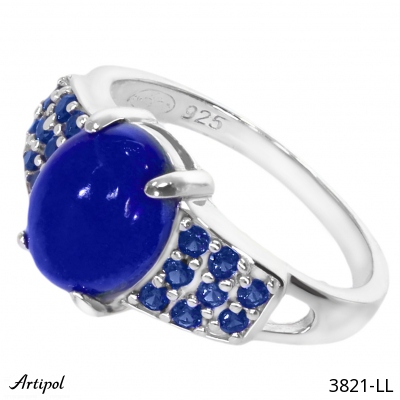 Ring 3821-LL with real Lapis lazuli