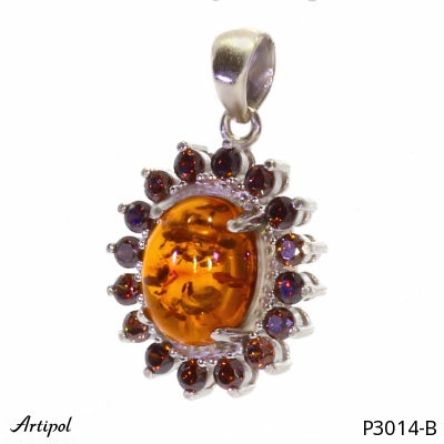 Pendant P3014-B with real Amber