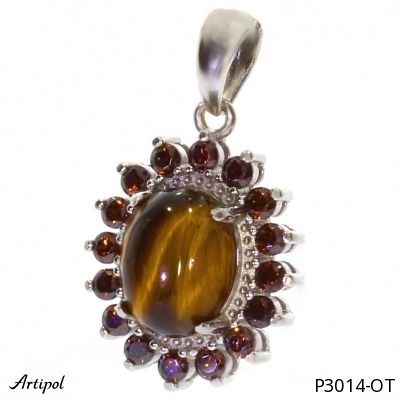 Pendentif P3014-OT en Oeil de tigre véritable