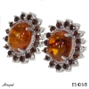 Earrings E5406-B with real Amber