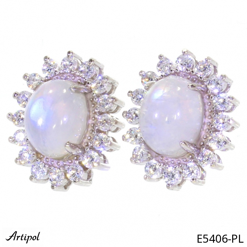 Boucles d'oreilles E5406-PL en Pierre de lune véritable