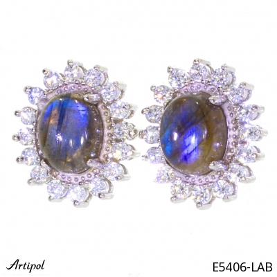Earrings E5406-LAB with real Labradorite