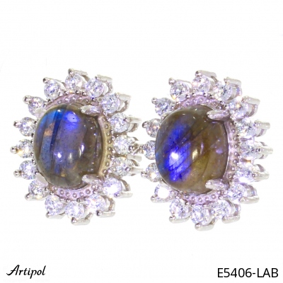 Earrings E5406-LAB with real Labradorite
