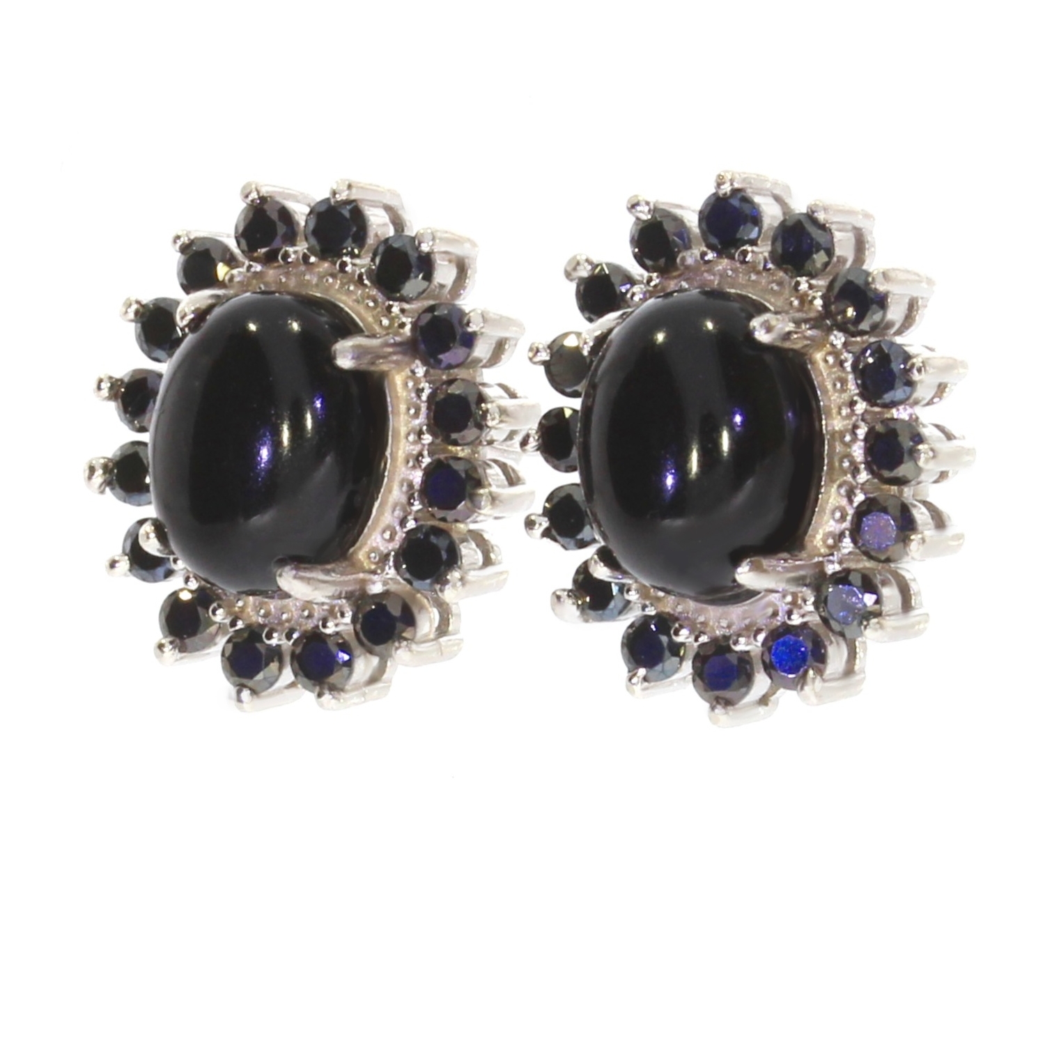 Black Swan Drop Earrings | Black Onyx, Rhodium | Sibylla Delphica main image 1