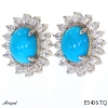 Earrings E5406-TQ with real Turquoise