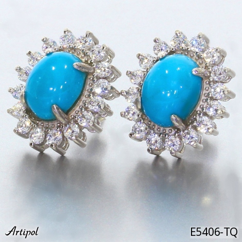 Boucles d'oreilles E5406-TQ en Turquoise véritable