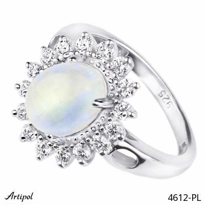 Ring 4612-PL with real Rainbow Moonstone