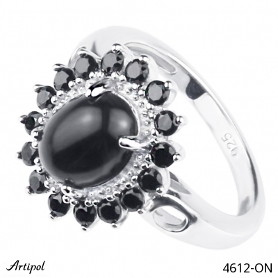 Ring 4612-ON mit echter Schwarzem Onyx