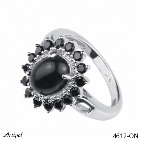 Bague 4612-ON en Onyx noir véritable