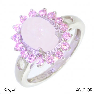 Ring 4612-QR with real Rose quartz