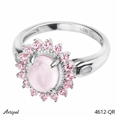 Ring 4612-QR with real Rose quartz