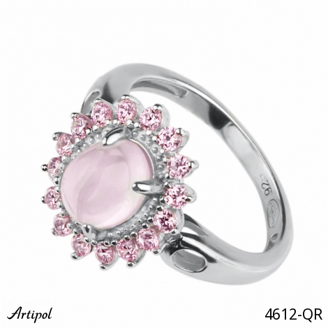 Ring 4612-QR mit echter Rosenquarz