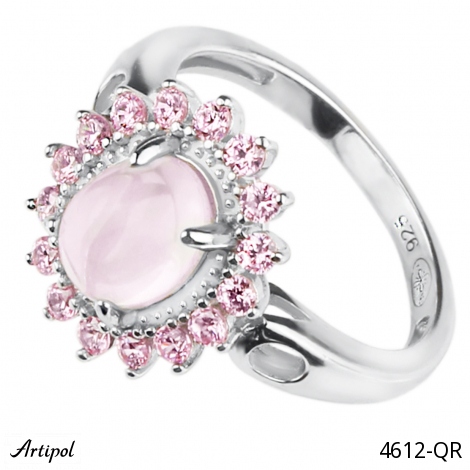 Ring 4612-QR mit echter Rosenquarz