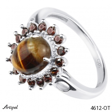 Bague 4612-OT en Oeil de tigre véritable