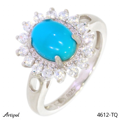 Bague 4612-TQ en Turquoise véritable