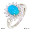 Bague 4612-TQ en Turquoise véritable