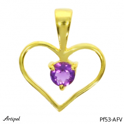Pendant PF53-AFV with real Amethyst gold plated