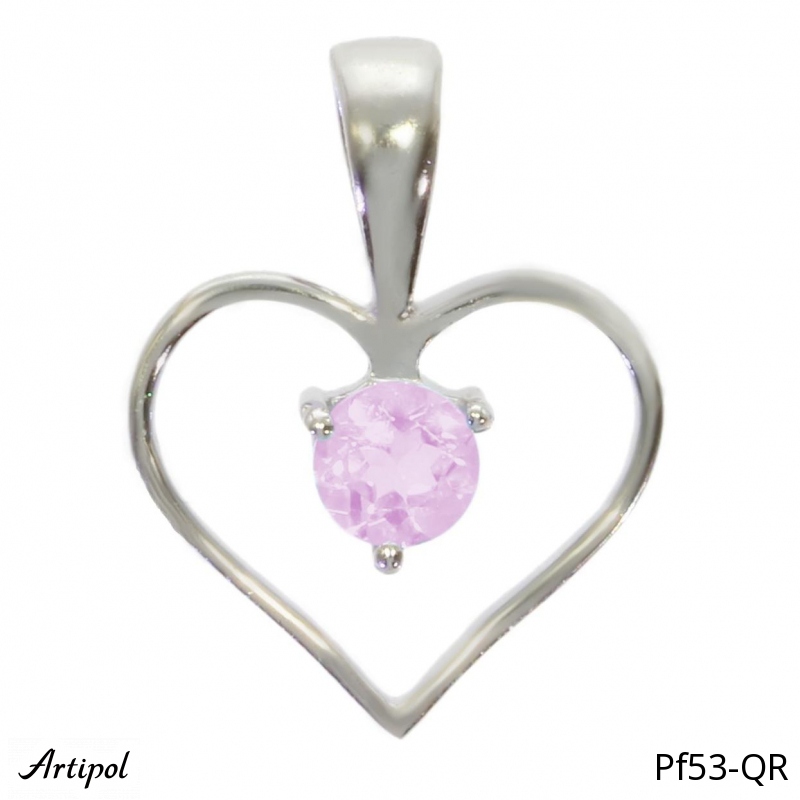 Pendant PF53-QR with real Rose quartz