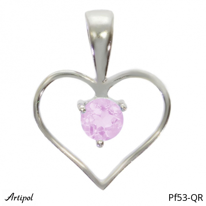 Pendentif PF53-QR en Quartz rose véritable
