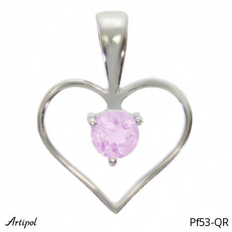 Pendant PF53-QR with real Rose Quartz