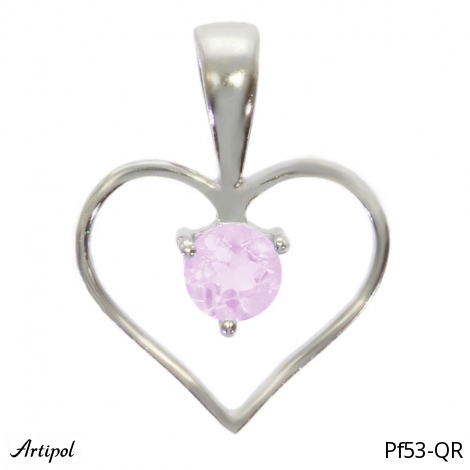 Pendant PF53-QR with real Rose quartz
