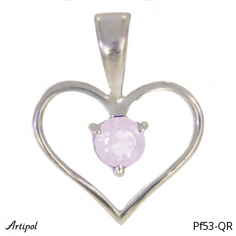 Pendentif PF53-QR en Quartz rose véritable