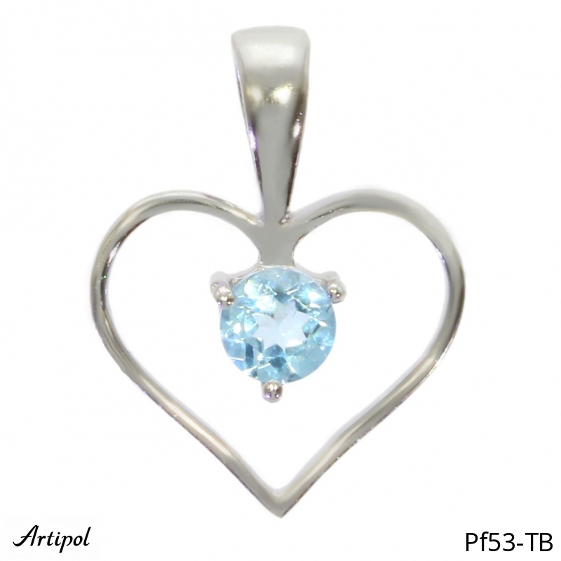 Pendentif PF53-TB en Topaze bleue véritable