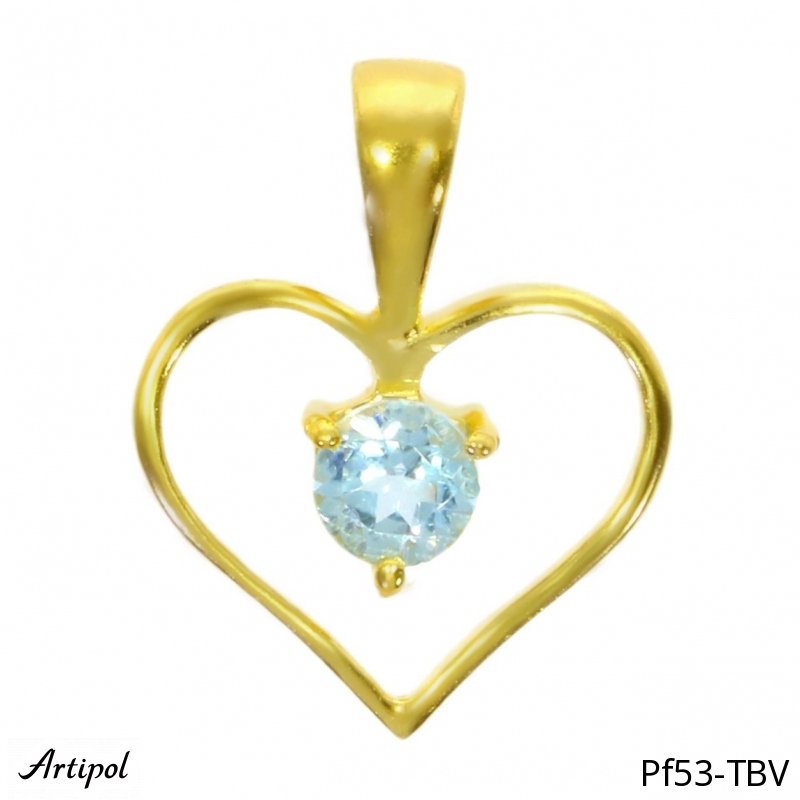 Pendant PF53-TBV with real Blue topaz
