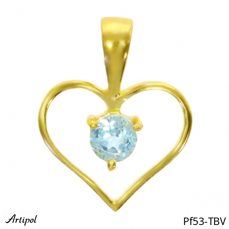 Pendentif PF53-TBV en Topaze bleue véritable