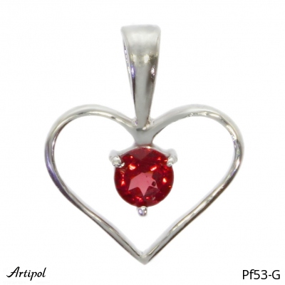 Pendant PF53-G with real Red garnet