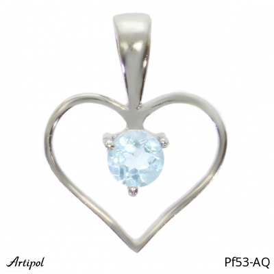 Pendant PF53-AQ with real Aquamarine