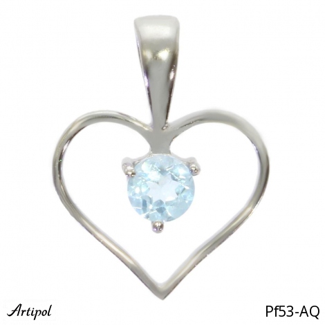 Pendentif PF53-AQ en Aigue-marine véritable